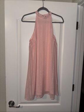 ANDREE BY UNIT Blush Pink Halter Swing Dress